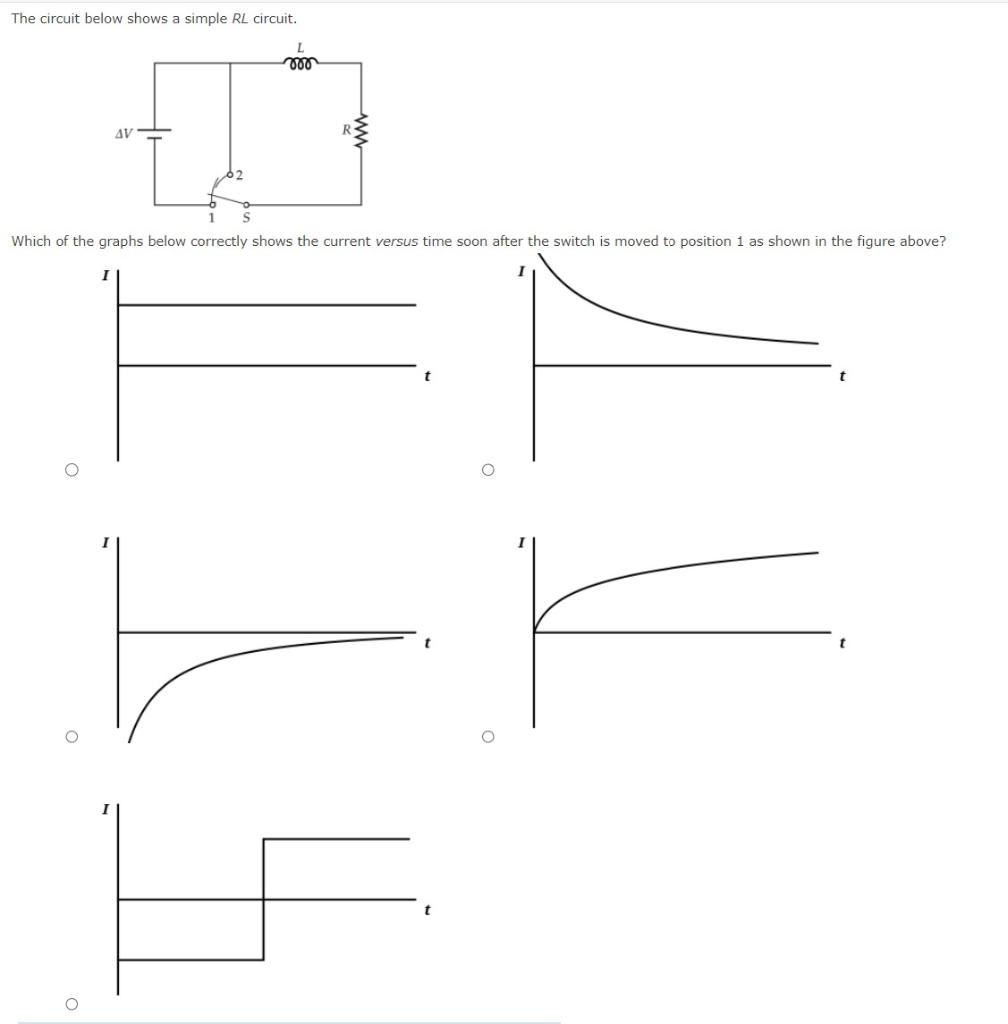 Solved The Circuit Below Shows A Simple RL Circuit. | Chegg.com