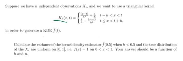 Solved Suppose we have n independent observations X, and we | Chegg.com