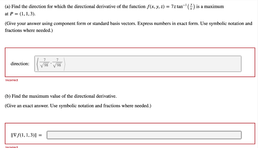 Solved (a) Find The Direction For Which The Directional | Chegg.com