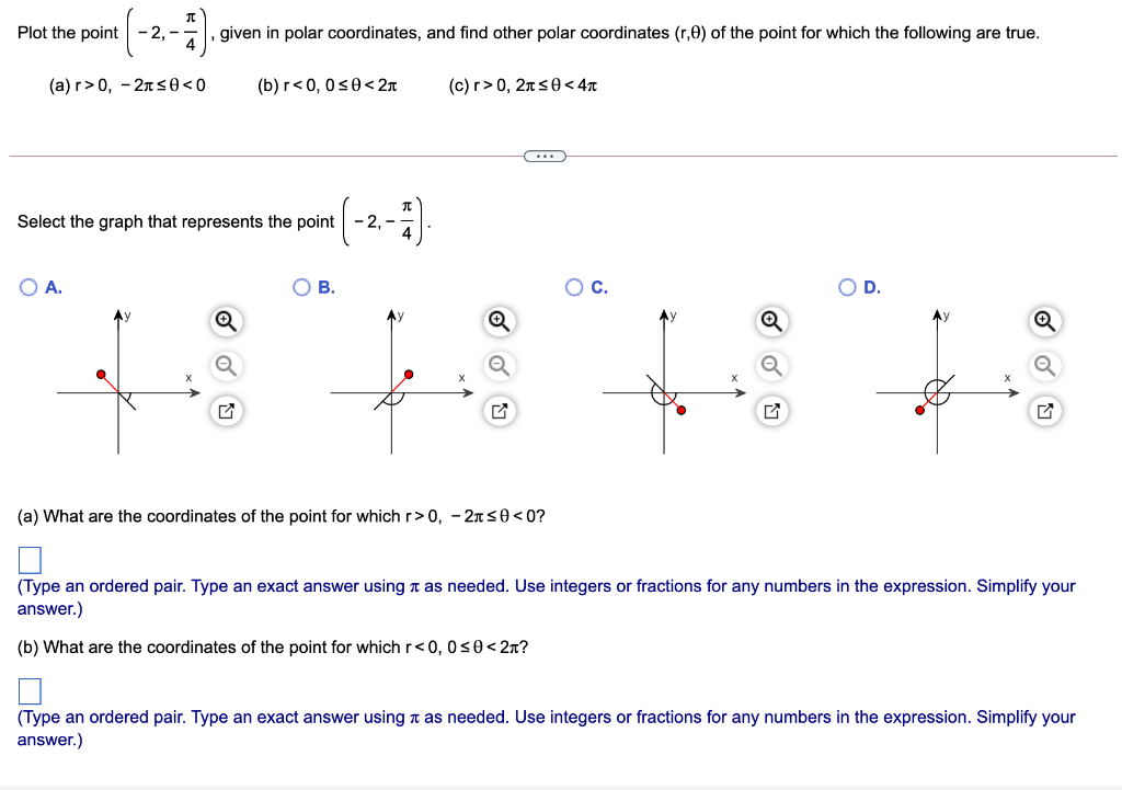 Solved Plot The Point-2, - Given In Polar Coordinates, And | Chegg.com