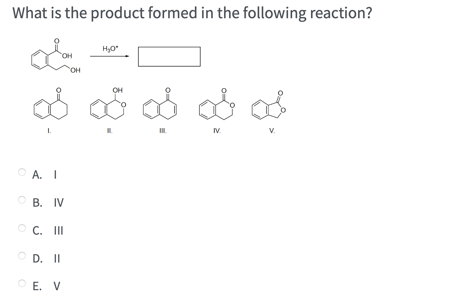 Solved What is the product formed in the following reaction? | Chegg.com
