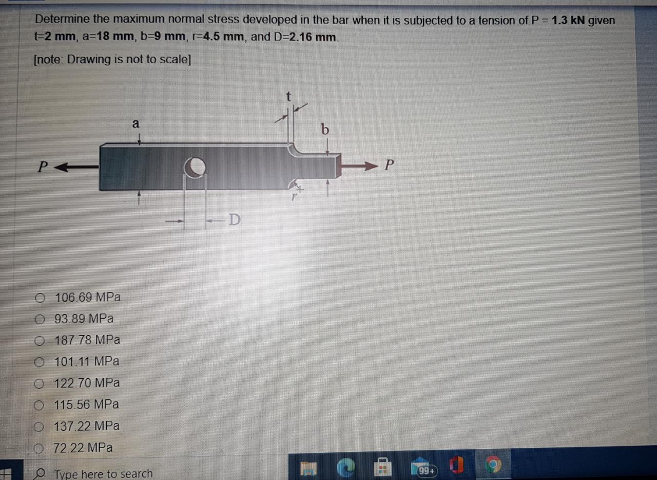 Solved Determine the maximum normal stress developed in the | Chegg.com