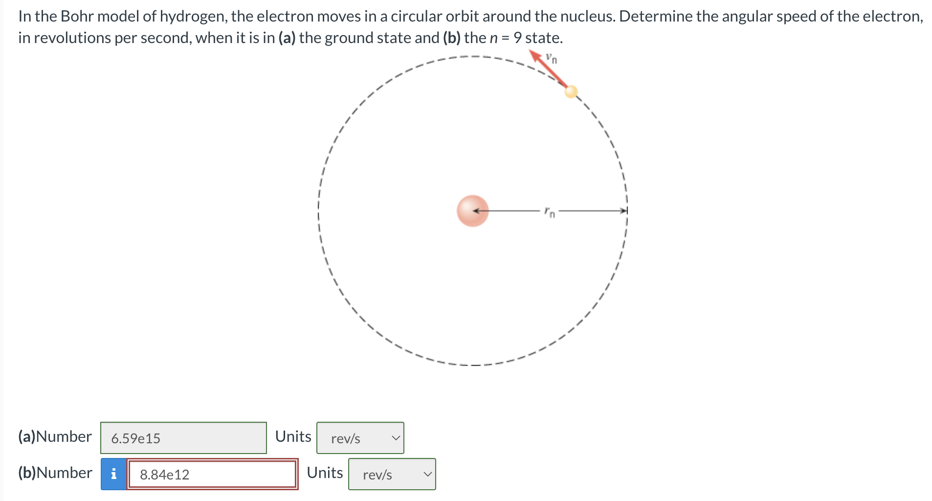Solved In the Bohr model of hydrogen, the electron moves in | Chegg.com