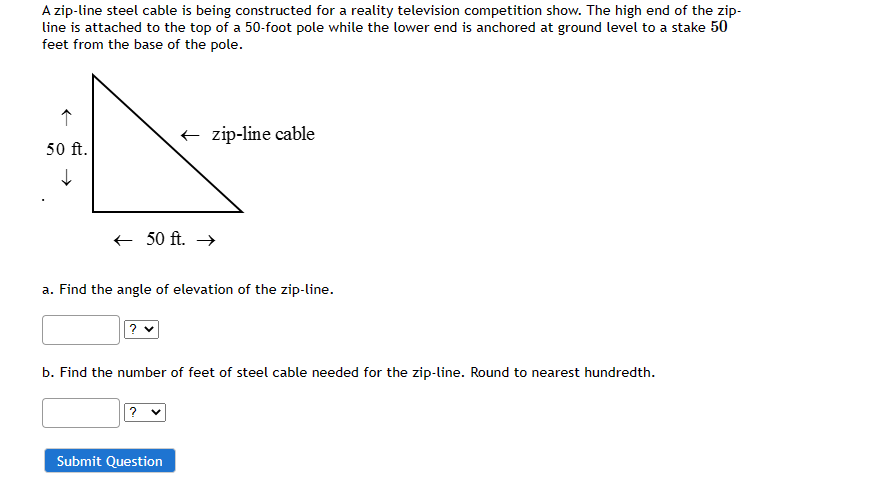 Solved A zip-line steel cable is being constructed for a | Chegg.com