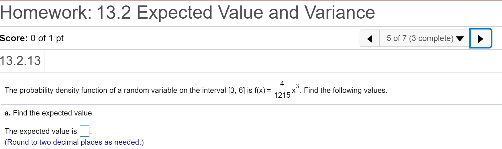 homework probability expected value answers