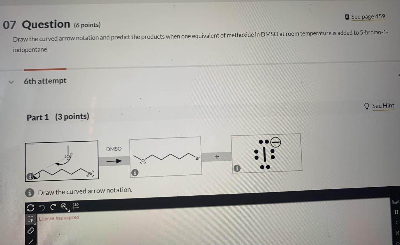 Solved @ See page 459 07 Question (6 points) Draw the curved | Chegg.com