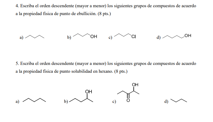 Solved 4. Write in descending order (highest to lowest) the | Chegg.com