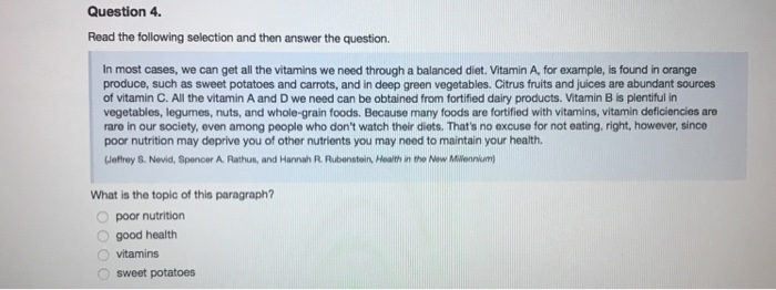 Solved Question 3 Read the following selection and then | Chegg.com