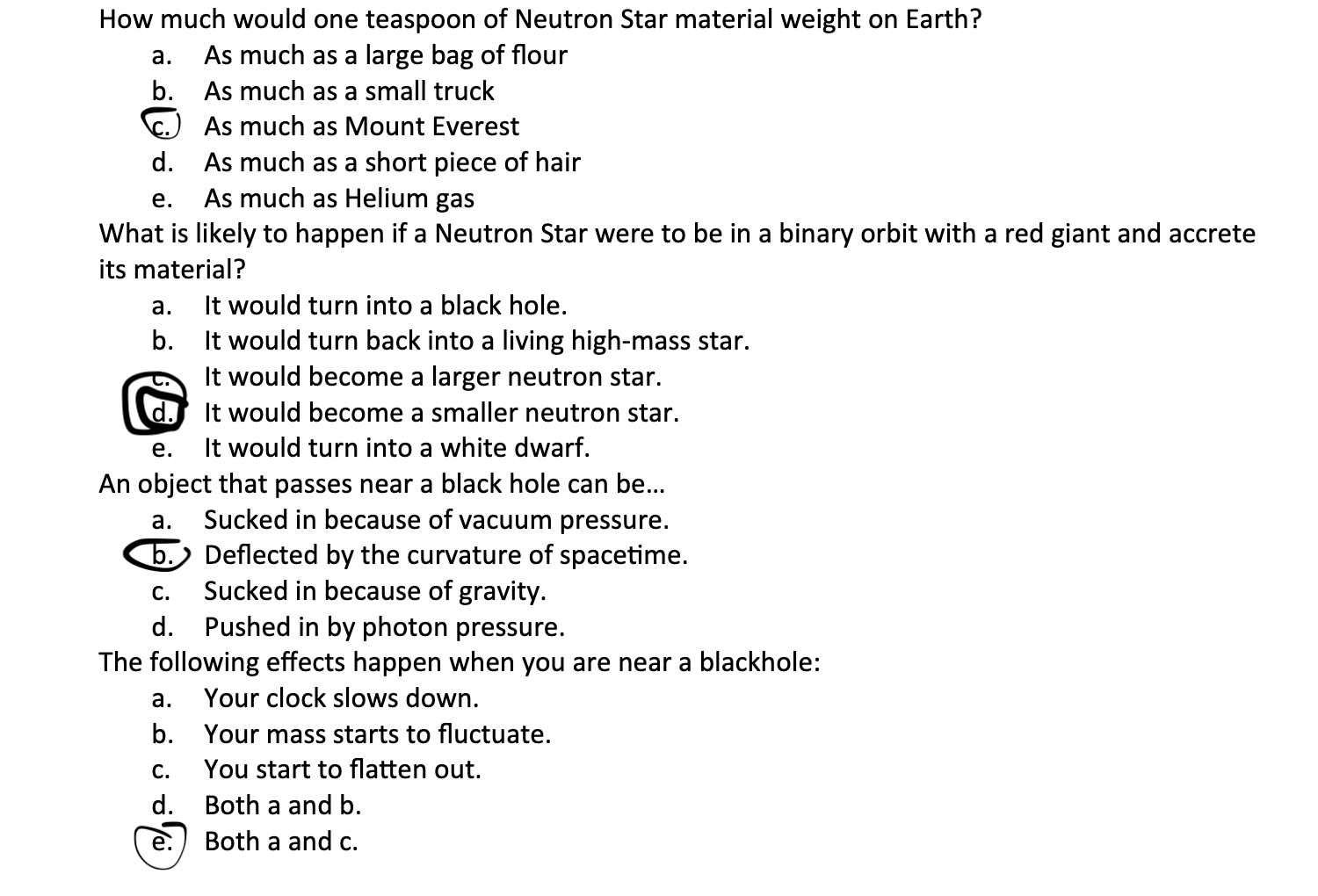 Solved How much would one teaspoon of Neutron Star material