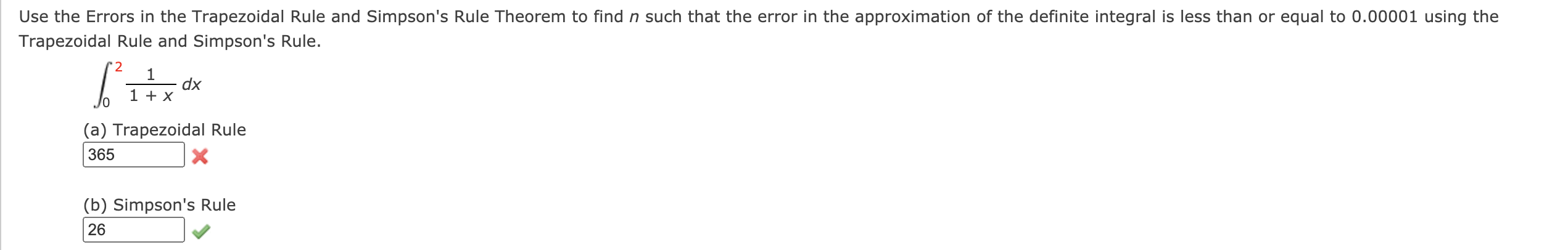 Solved Use the Errors in the Trapezoidal Rule and Simpson's | Chegg.com
