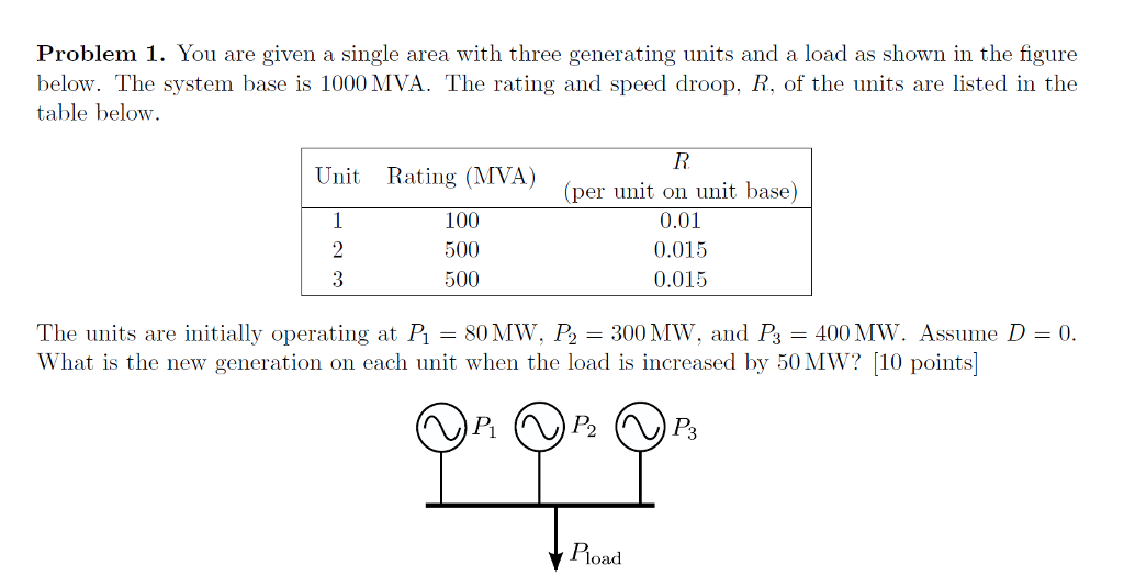 Solved Problem 1. You are given a single area with three | Chegg.com