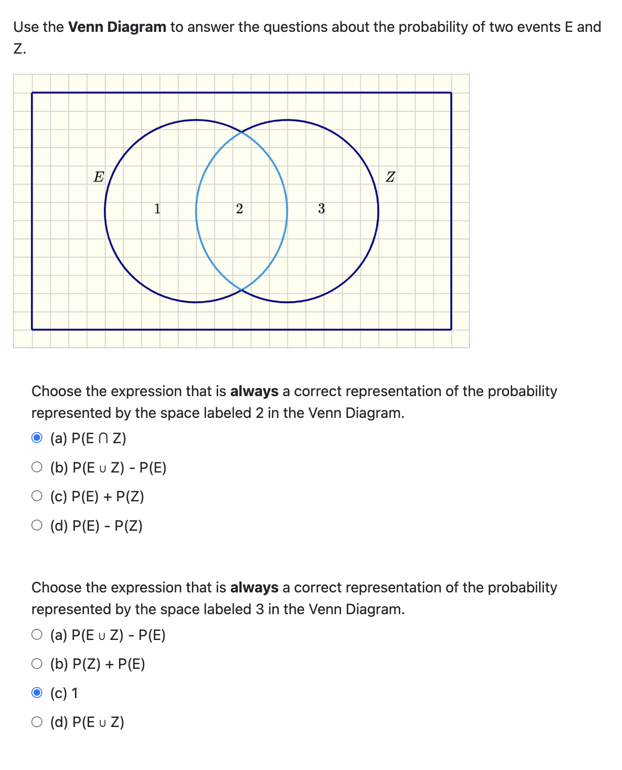 Solved Use The Venn Diagram To Answer The Questions About | Chegg.com