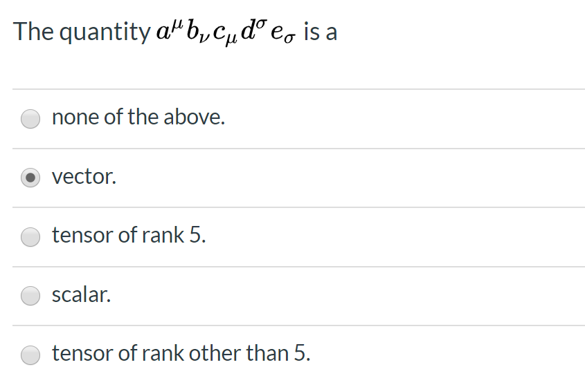 Solved The Quantity Latex A Mu B Nu C Mu D Sigma E Chegg Com