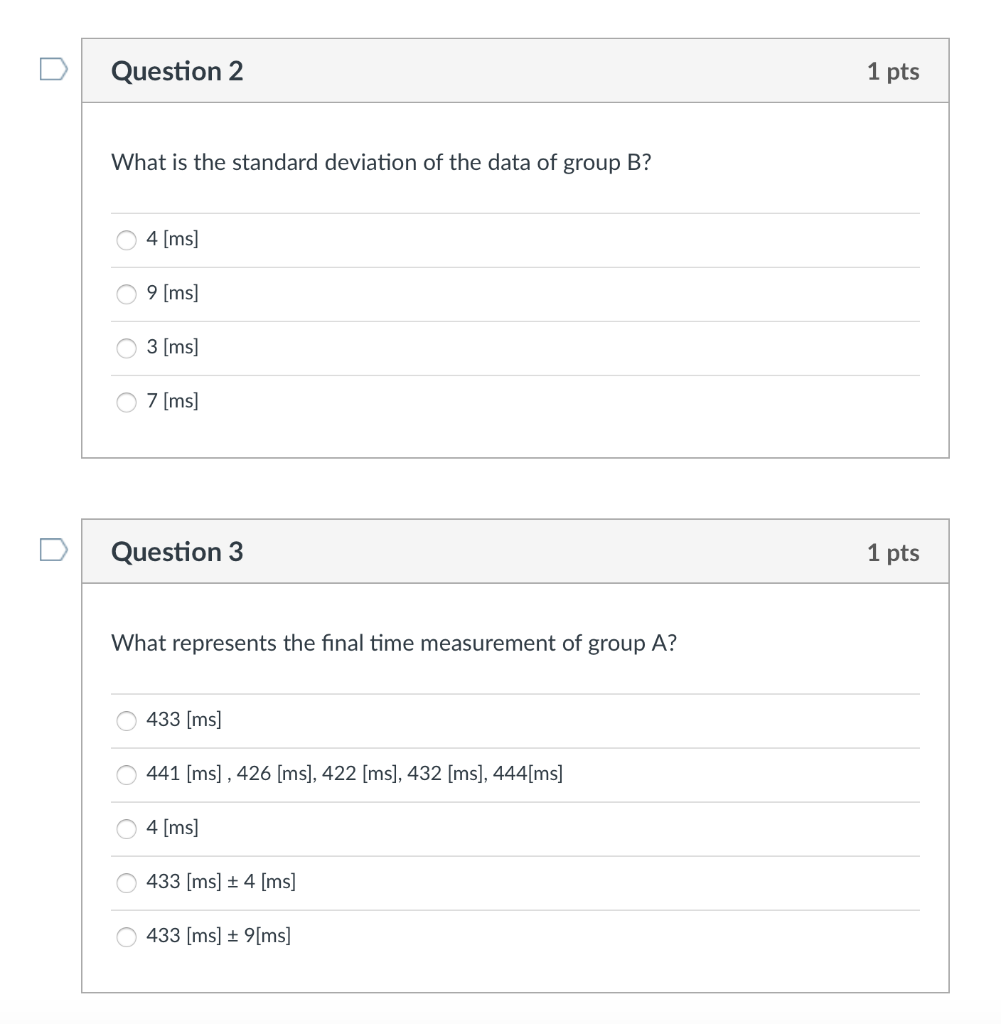 solved-group-a-and-group-b-did-a-ball-drop-experiment-to-chegg