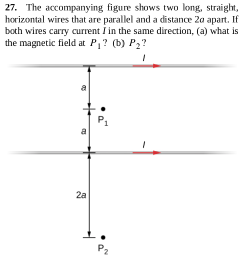 Solved 27. The Accompanying Figure Shows Two Long, Straight, | Chegg.com