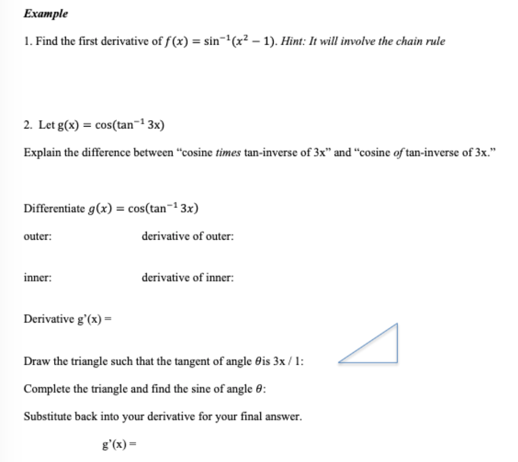 Solved Example 1 Find The First Derivative Of Fx Sinx2 5735