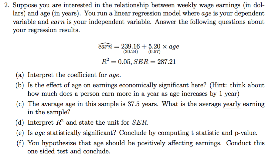 Solved 2. Suppose you are interested in the relationship | Chegg.com