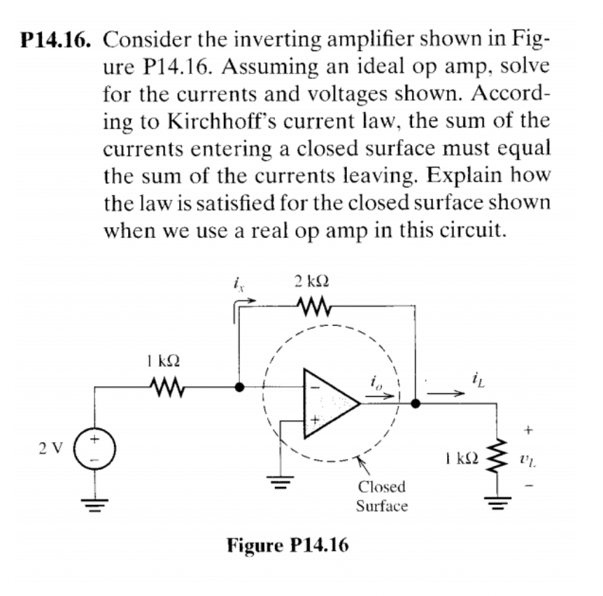 Solved 16. Consider the inverting amplifier shown in Figure | Chegg.com