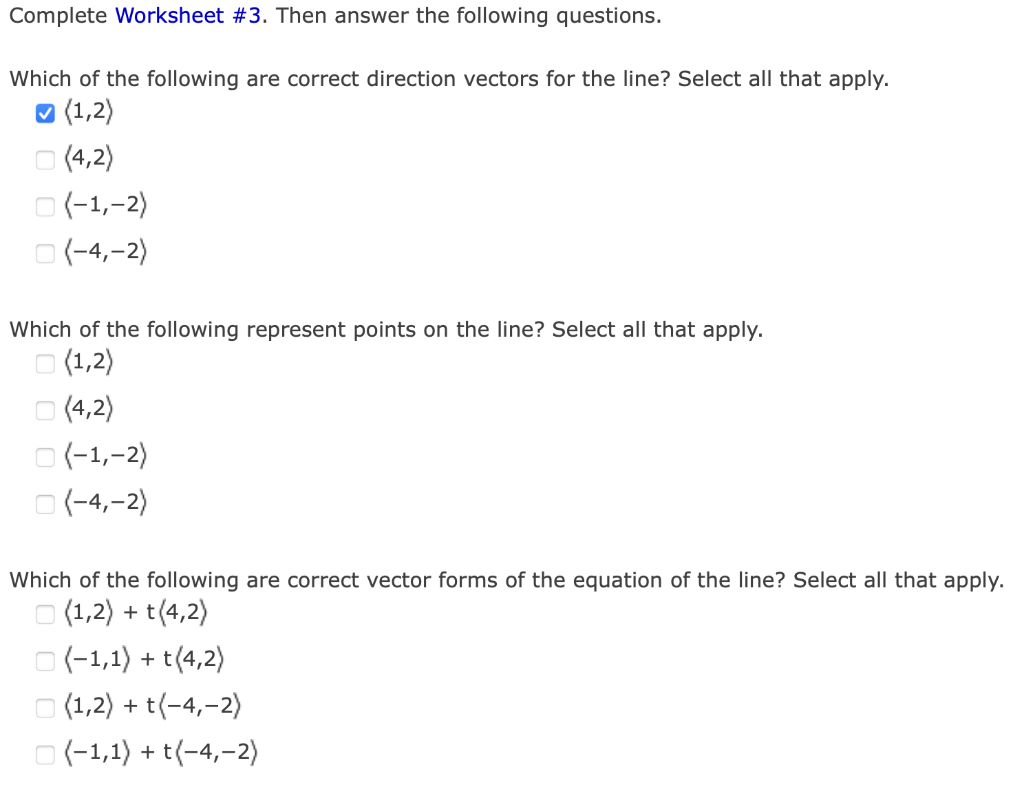 Solved Complete Worksheet #3. Then answer the following | Chegg.com