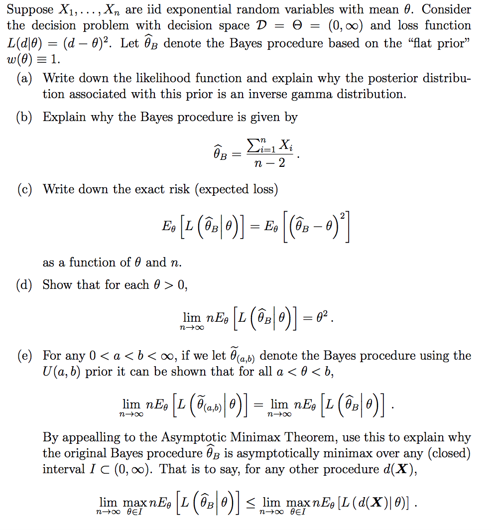 Solved Suppose X1 Are Iid Exponential Random Var Chegg Com