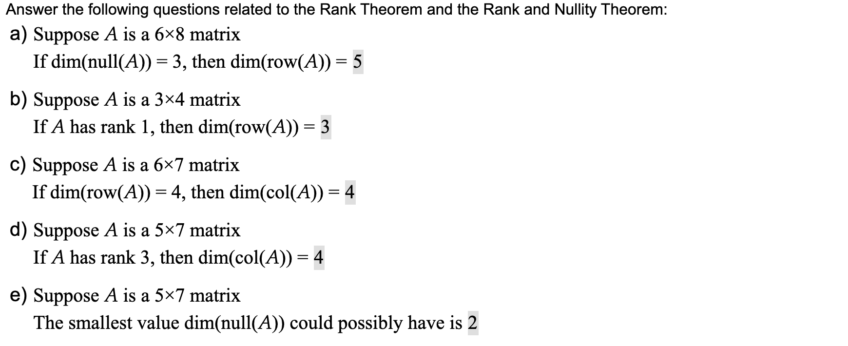 Solved Answer the following questions related to the Rank | Chegg.com