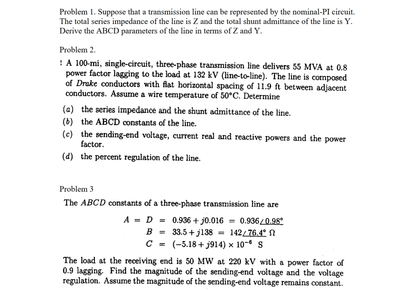 Solved Problem 1. Suppose that a transmission line can be | Chegg.com