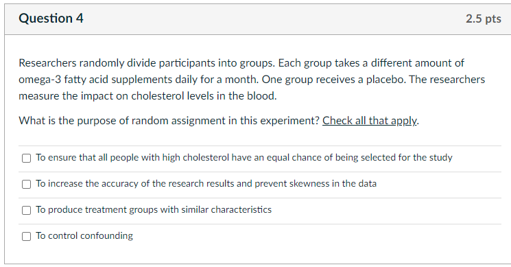 Solved Question 9 6 pts For each of the following research | Chegg.com