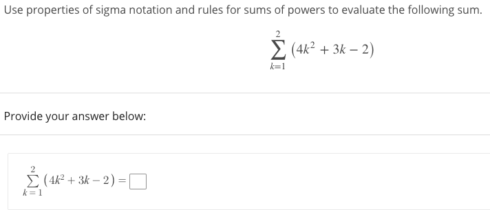 solved-use-properties-of-sigma-notation-and-rules-for-sums-chegg