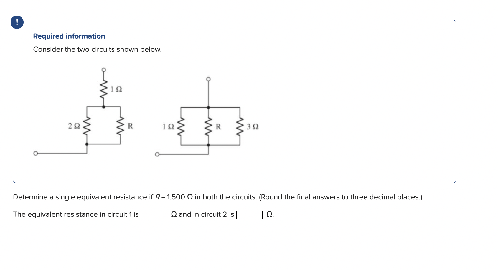 Solved Required information Consider the two circuits shown