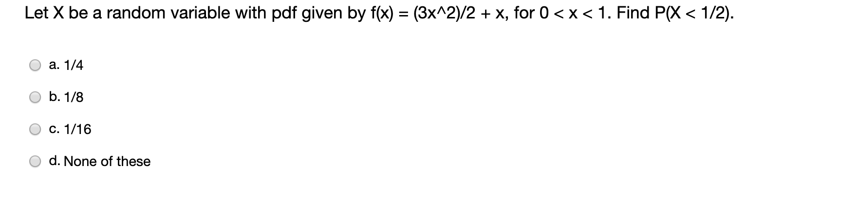 Solved Let X be a random variable with pdf given by f(x) = | Chegg.com