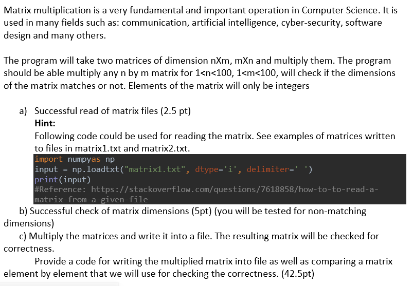 Solved Python help for matrix 2x2 multiplication. Please | Chegg.com