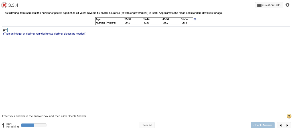 Solved X 3.3.4 Question Help The following data represent | Chegg.com