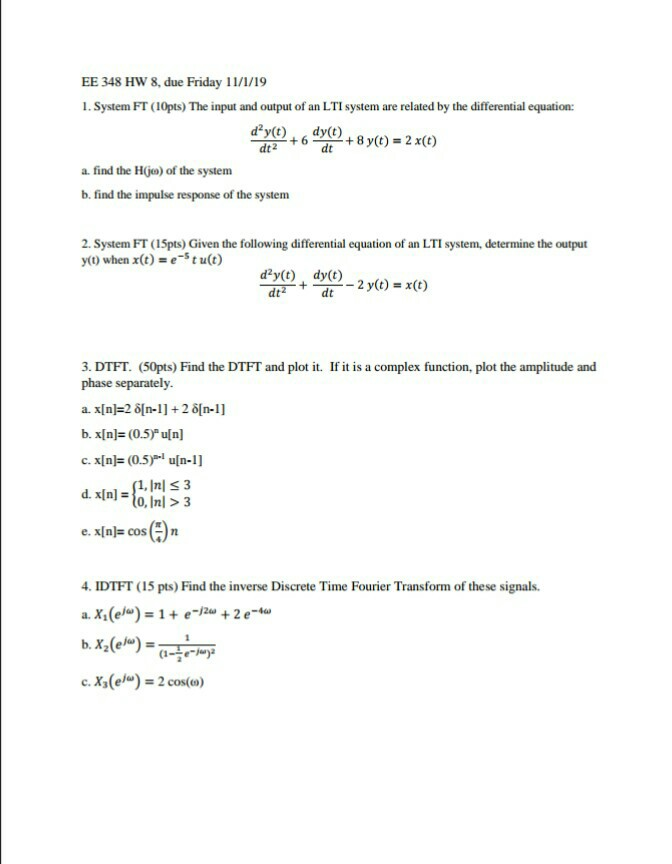 Solved 4 Idtft 15 Pts Find The Inverse Discrete Time F Chegg Com