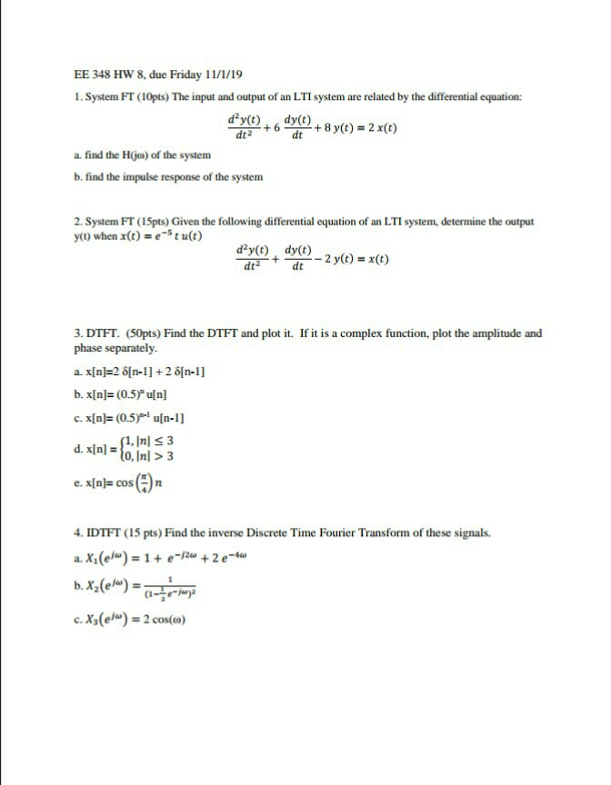 Solved 3 Dtft 50pts Find The Dtft And Plot It If It Chegg Com