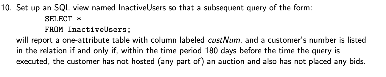 Solved SQL Query Question - here is background about the | Chegg.com