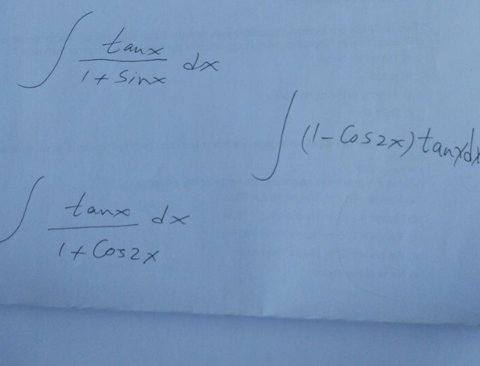 integration of 1 cos 2 x * 1 tan x 2 dx