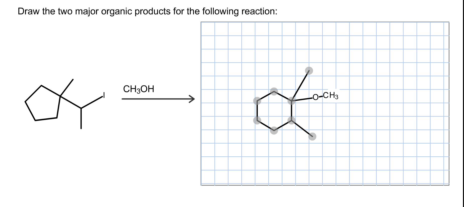 Solved Draw the two major organic products for the following