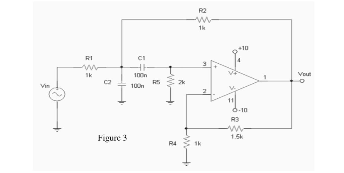 Solved Q3: For the following Band pass filter in Figure | Chegg.com
