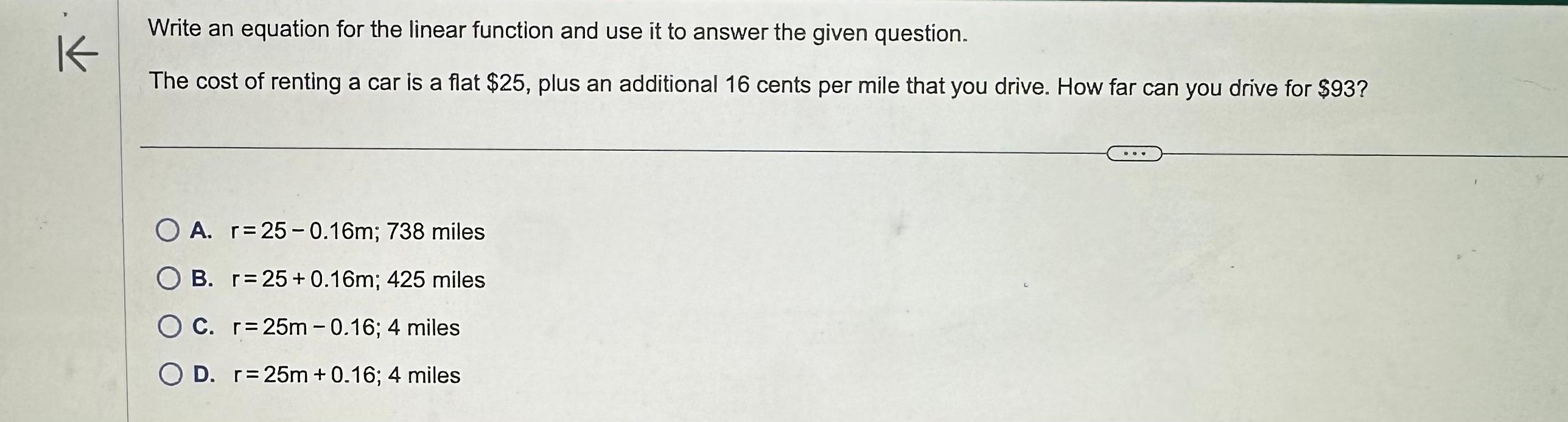 Solved Write an equation for the linear function and use it | Chegg.com