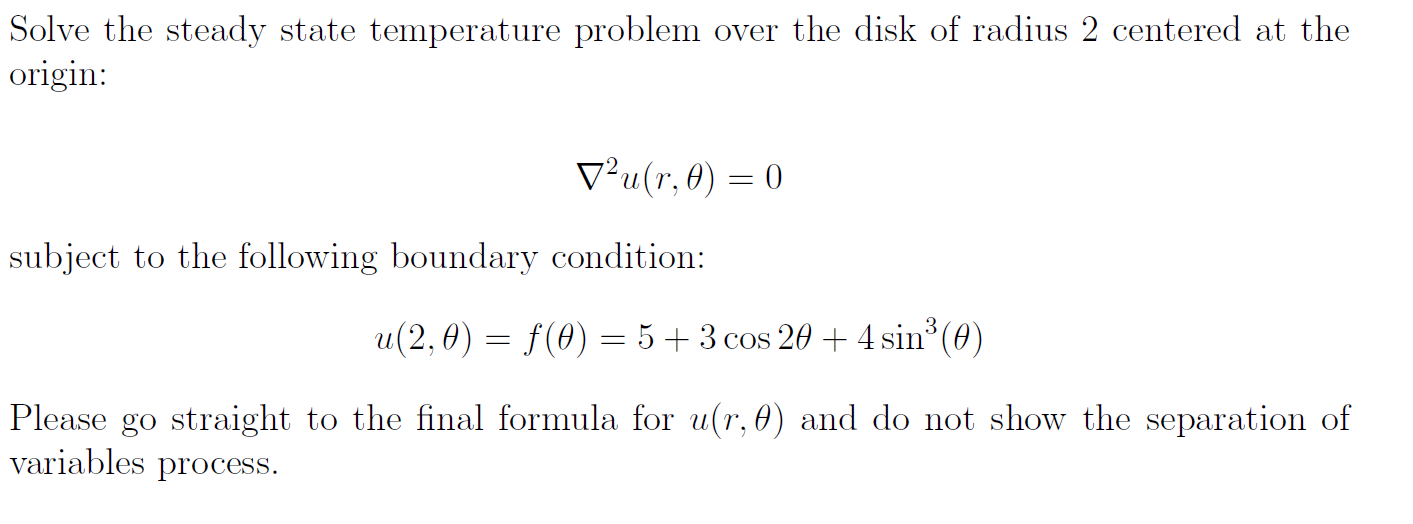 Solved Solve the steady state temperature problem over the | Chegg.com