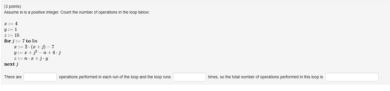 Solved (3 ﻿points)Assume n ﻿is a positive integer. Count the | Chegg.com