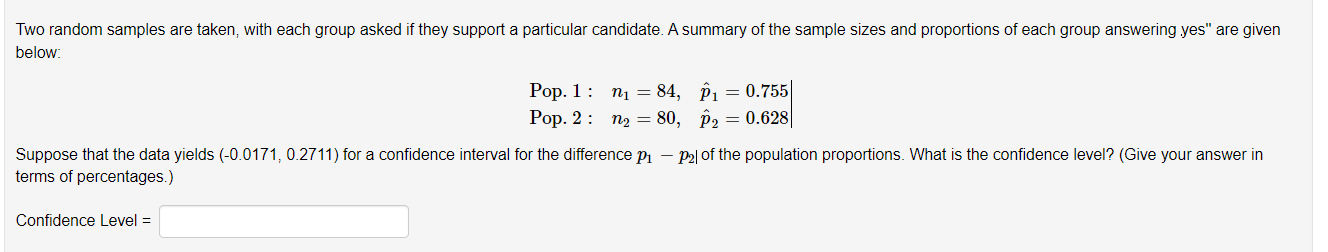 Solved Two random samples are taken with each group asked if | Chegg.com