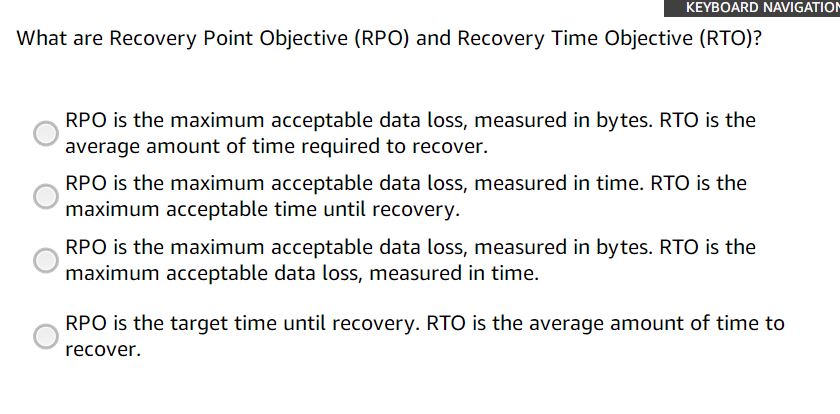 Solved What are Recovery Point Objective (RPO) ﻿and Recovery