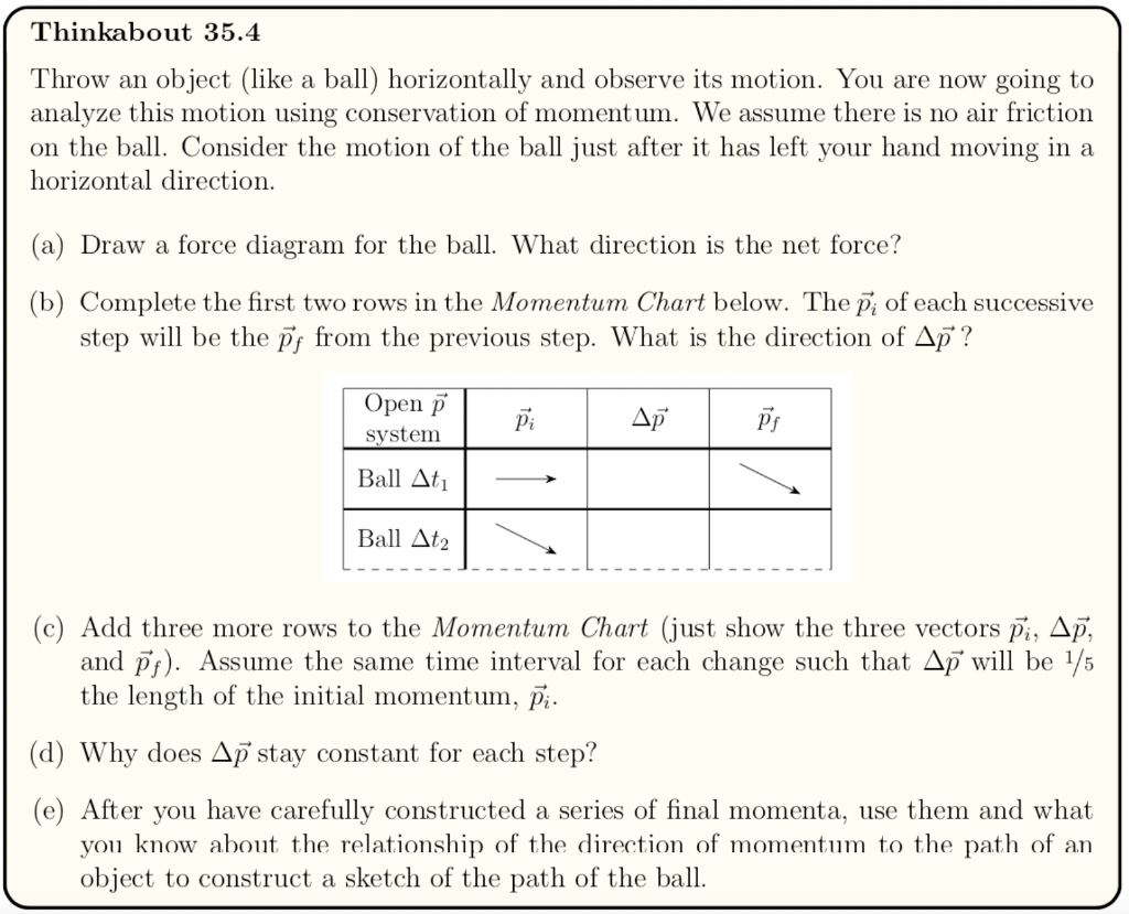 Solved Throw an object (like a ball) horizontally and