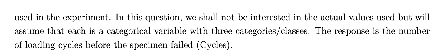 Solved The dataset in the file “data-wool.txt” is from an | Chegg.com