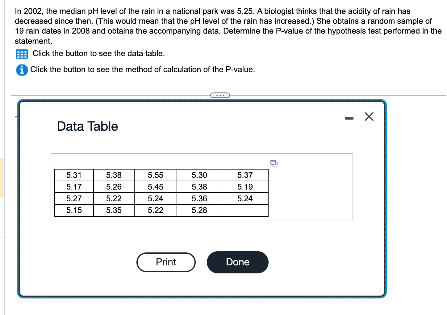 solved-in-2002-the-median-ph-level-of-the-rain-in-a-chegg