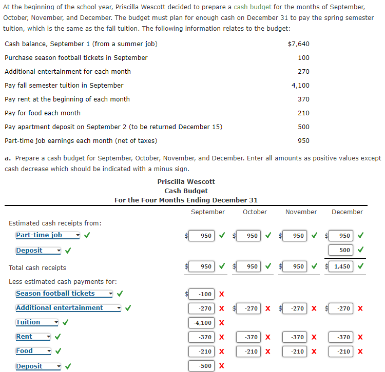 Solved At the beginning of the school year, Priscilla
