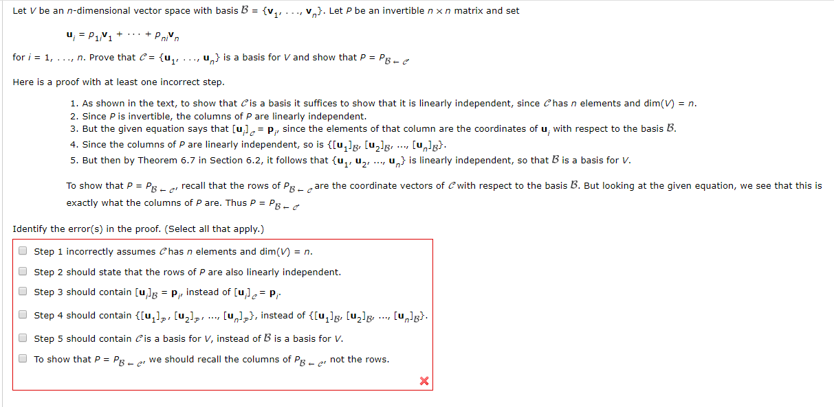 Solved Let V Be An N Dimensional Vector Space With Basis Chegg Com
