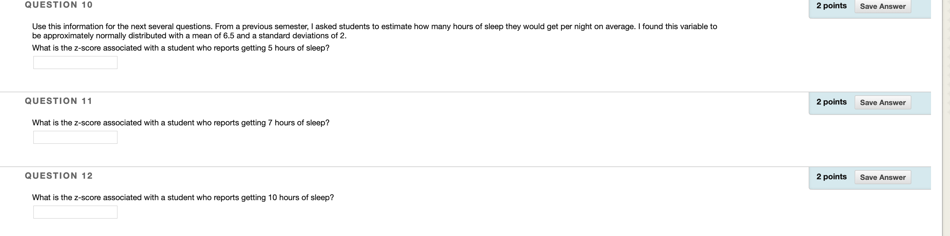 Solved QUESTION 10 2 points Save Answer Use this information | Chegg.com