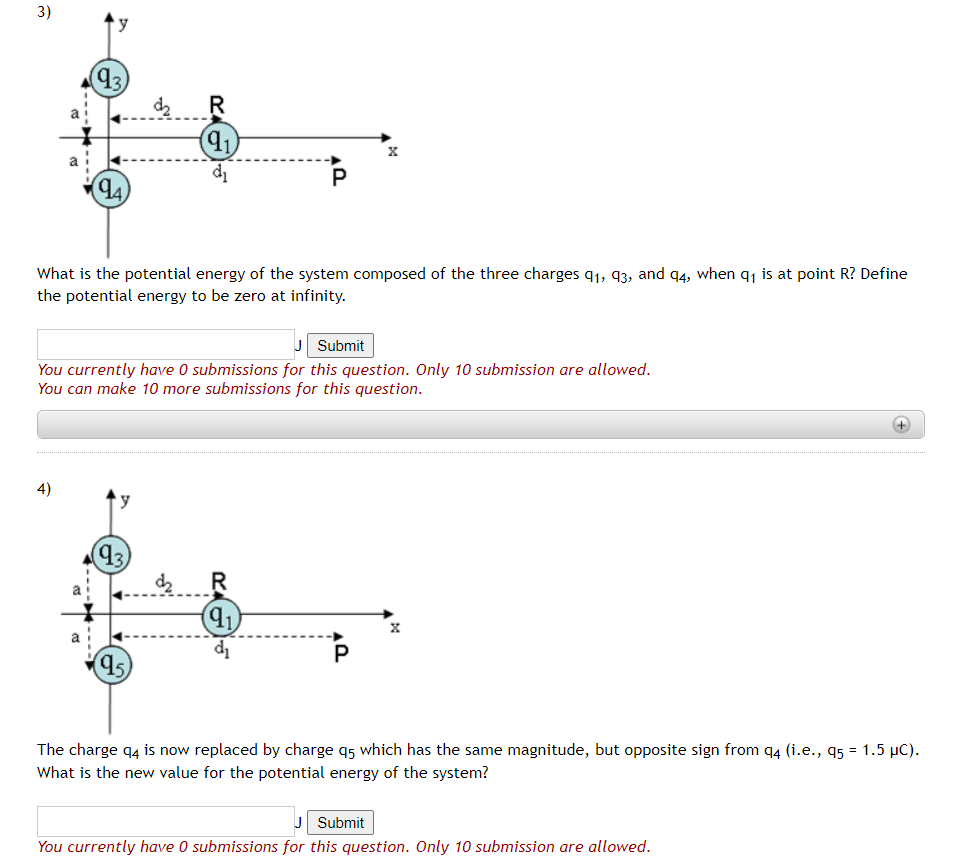Solved A point charge 42 = -3 UC is fixed at the origin of a | Chegg.com